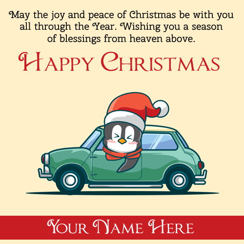 Merry Christmas Celebration Wishes With Your Name