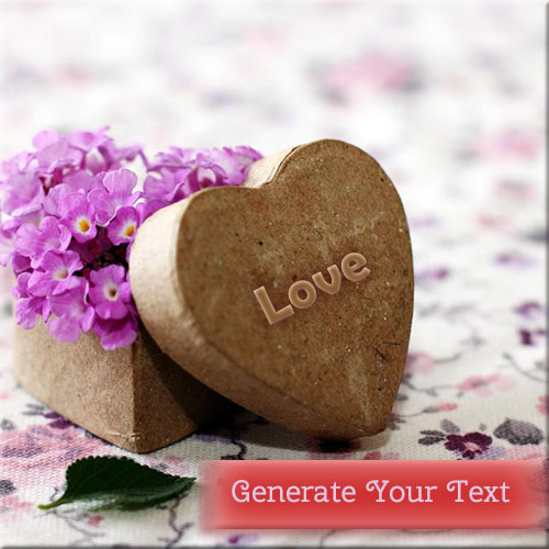 Write Your Name On Beautiful Love Heart Picture
