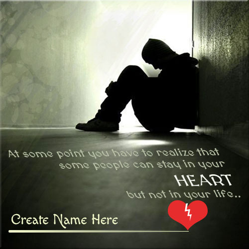 Create Your Name On Broken Heart Boy Picture