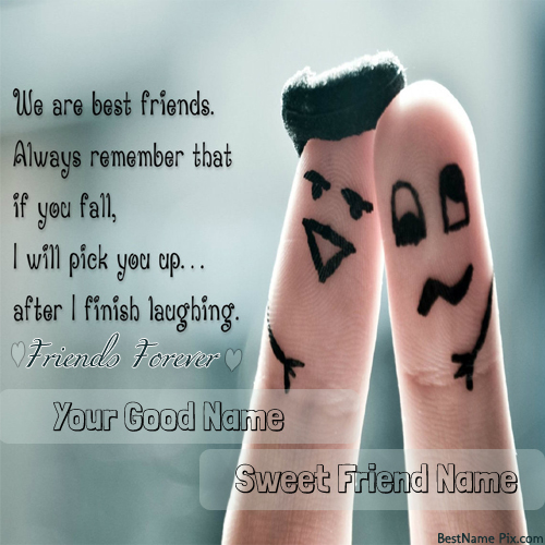 Write Your Name On Best Friends Fingers Picture  