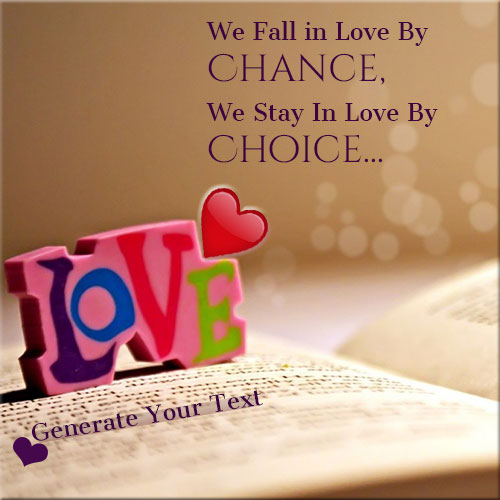 Write Your Name On Fall In Love Profile Picture