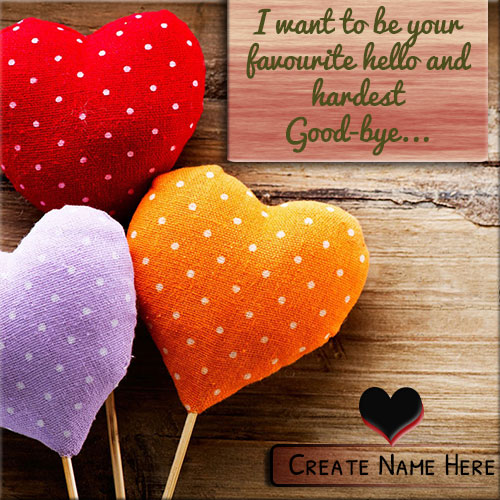 Online Print Your Name On Colorful Hearts Picture