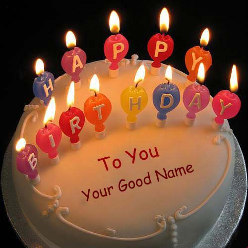 Lighting Candles Birthday Name Cakes Pictures