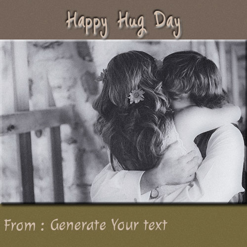 Generate Your Name on Happy Hug Day Couple Picture
