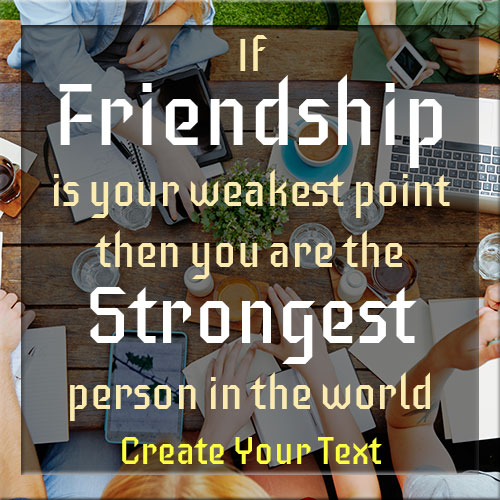 Write Your Name On Friendship Quote Picture