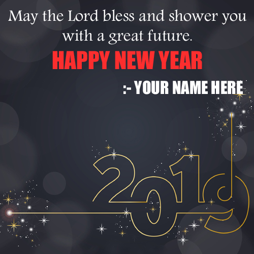 Happy New Year 2019 Quote Greeting With Name