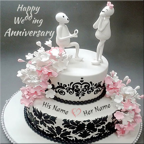 Happy Wedding Anniversary Cute Zoozoo Cake Name Pics