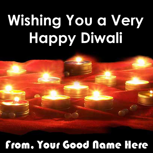 Happy Diwali Wishes Nice Lighting Wish Card Name Pix