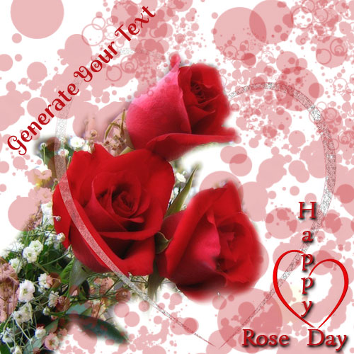 Generate Happy Rose Day Heart Photo With Name