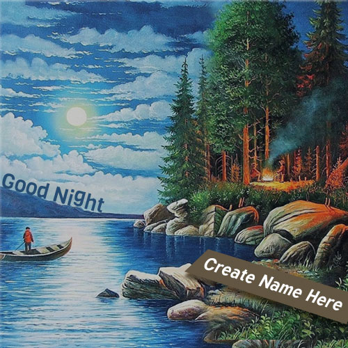 Write Name On Good Night Natural Profile Picture