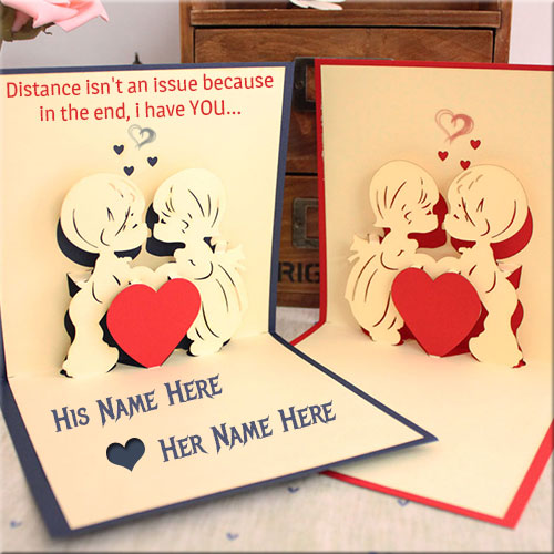 Personalize Handmade Love Greeting Card Name Pics