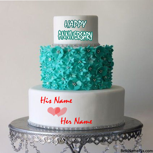Write Your Name On Big Anniversary Cake Online 