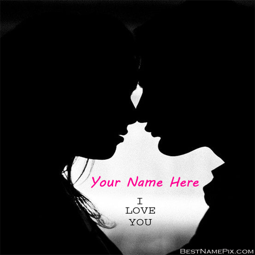 Write Your Name On Cute Love Couple Picture