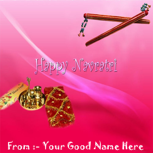 Happy Navratri Wishes Best Write Your Name Profile Pict