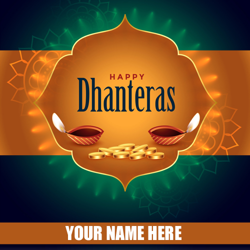 Shubh Dhanteras Diwali 2019 Whatsapp DP With Name