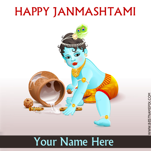 Happy Janmashtami 2018 Greeting With Name