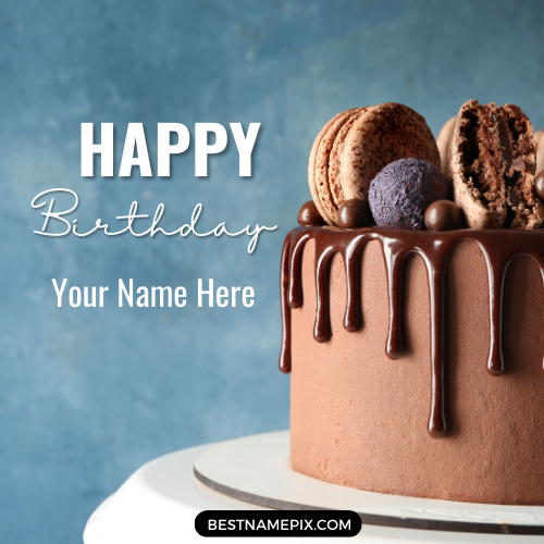 Write your Name On Happy Birthday Chocolate Cake Pics 