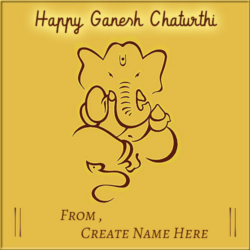 Generate Happy Ganesh Chaturthi Blesses Pics With Name