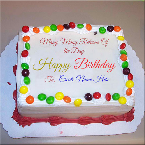 Many Many Returns Of The Day Cake Name Pics
