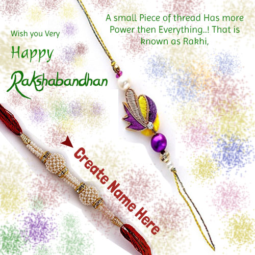 Wish You Happy Rakshabandhan Greeting Pics With Name
