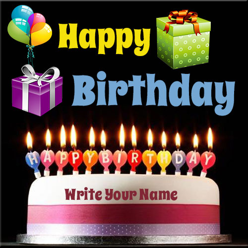 Generate Happy Birthday Candles Cake Name Pics Online