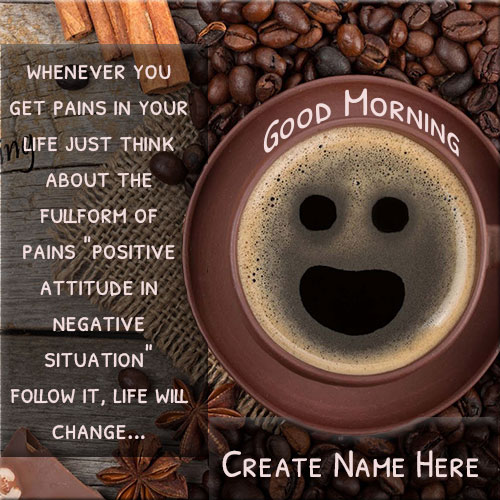 Write Name On Good Morning Black Tea Picture