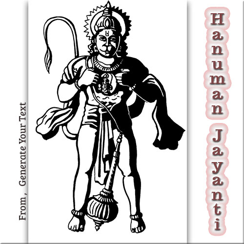 Write Custom Text On Hanuman Jayanti Picture