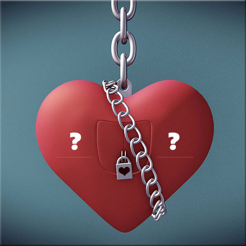 Personalize Alphabet On Love Heart Chain Lock Picture