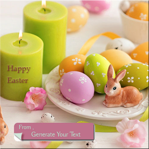 Print Your Name On Happy Easter Beautiful Picture