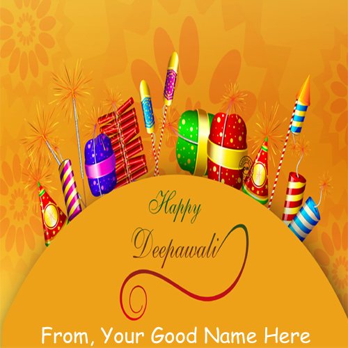 Happy Diwali 2015 Crackers Wishes Name DP Pictures 